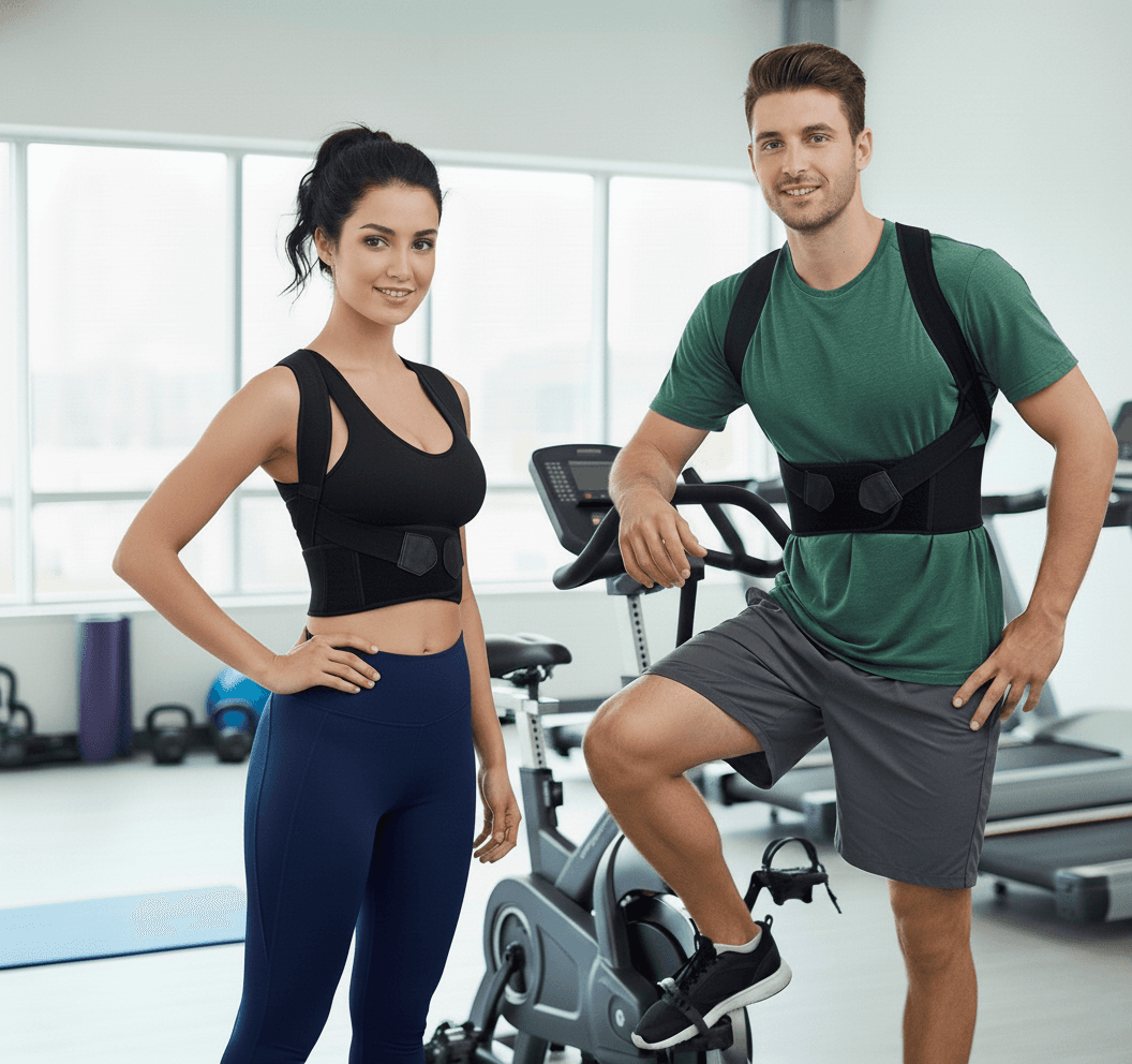 GoComfort BackAlign Pro - Woman wearing posture corrector